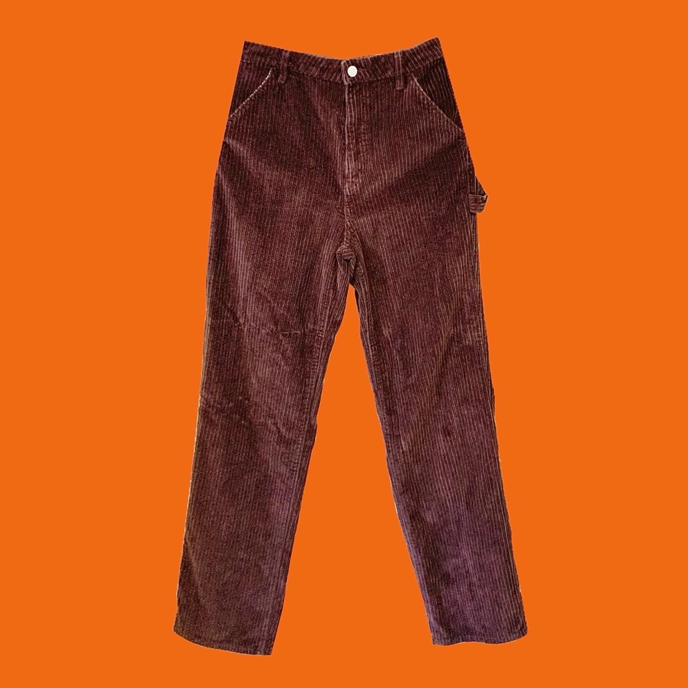 90s Brown, High Waisted Corduroy Carpenter Jeans Women's Size 27